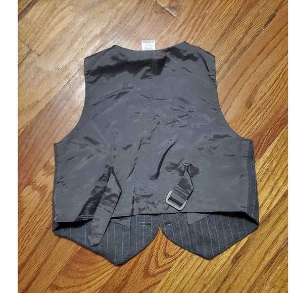5/$25  Janie and Jack Formal Wool-blend Gray Pinstripe Vest Size 12-18 Months - Picture 2 of 6